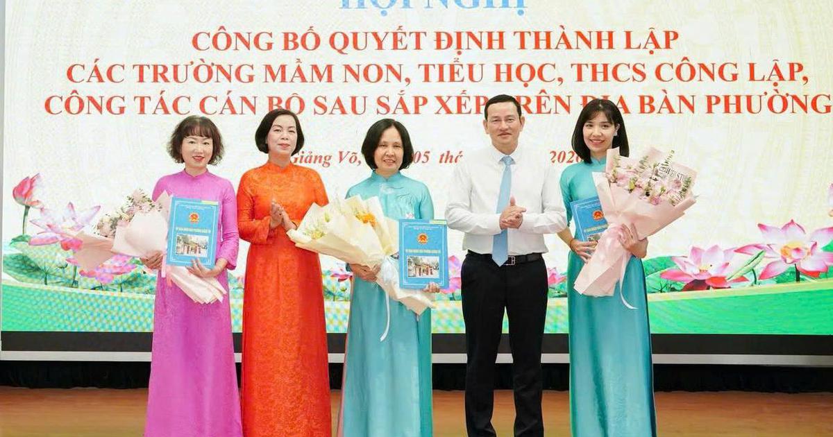 Quy định số lượng cấp phó, nhân sự hỗ trợ khi sắp xếp trường học