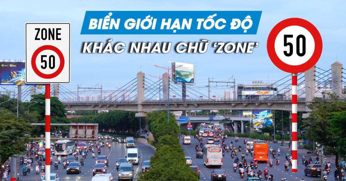 Chú ý điều gì khi gặp hai biển báo tốc độ khác nhau có chữ 'ZONE'?