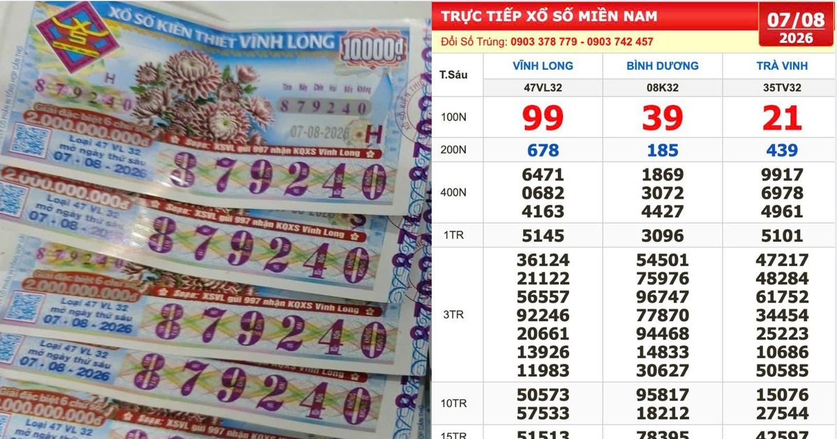 Tr&ugrave;ng hợp: D&atilde;y số 678678 tr&uacute;ng xổ số miền Nam thứ s&aacute;u ng&agrave;y 7 th&aacute;ng 8