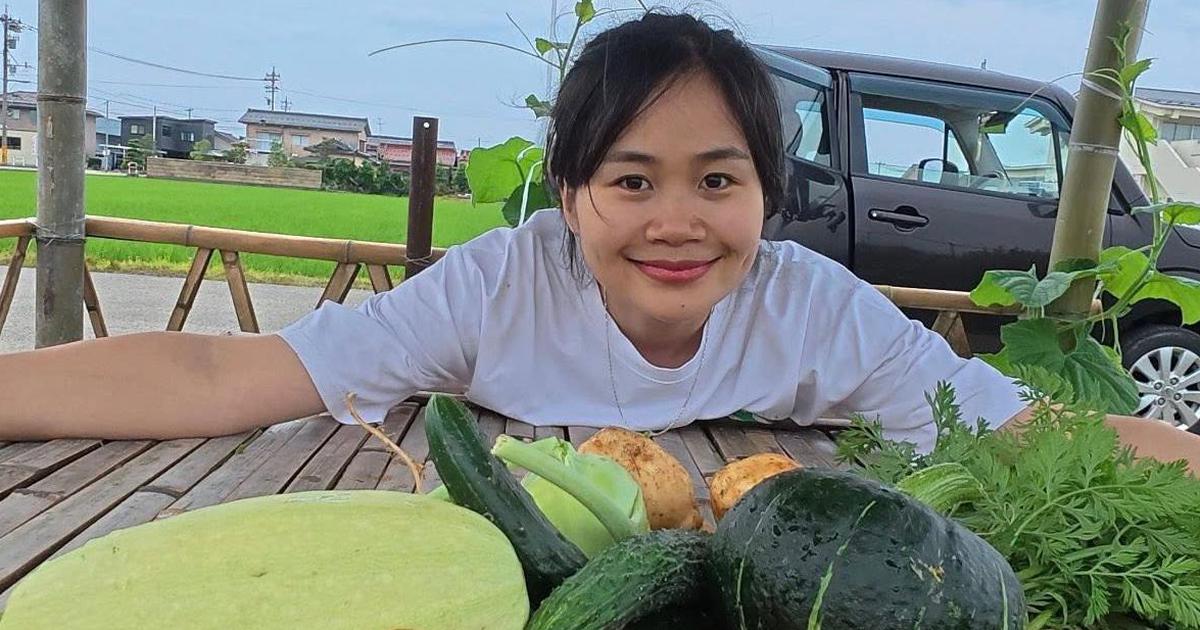 Cô gái Việt trồng vườn rau xanh tốt ở Nhật, ăn không hết còn mang tặng