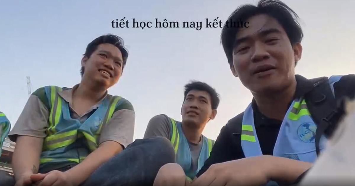 Chàng kỹ sư học tiếng Anh ở công trường thu hút nhiều sự quan tâm