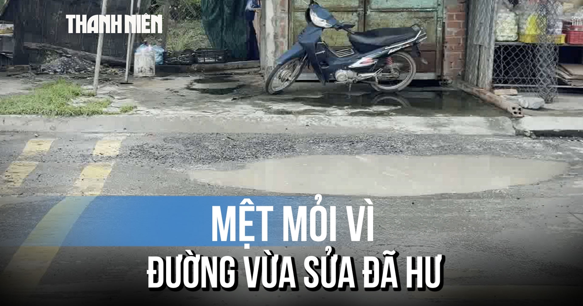 Đồng Tháp: Đường gần 40 tỉ đồng vừa sửa đã xuất hiện ‘ổ gà’, sụt lún