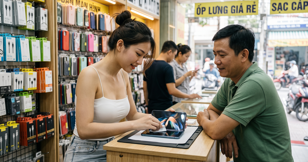 Vì sao không nên tự dán kính cường lực cho điện thoại gập?