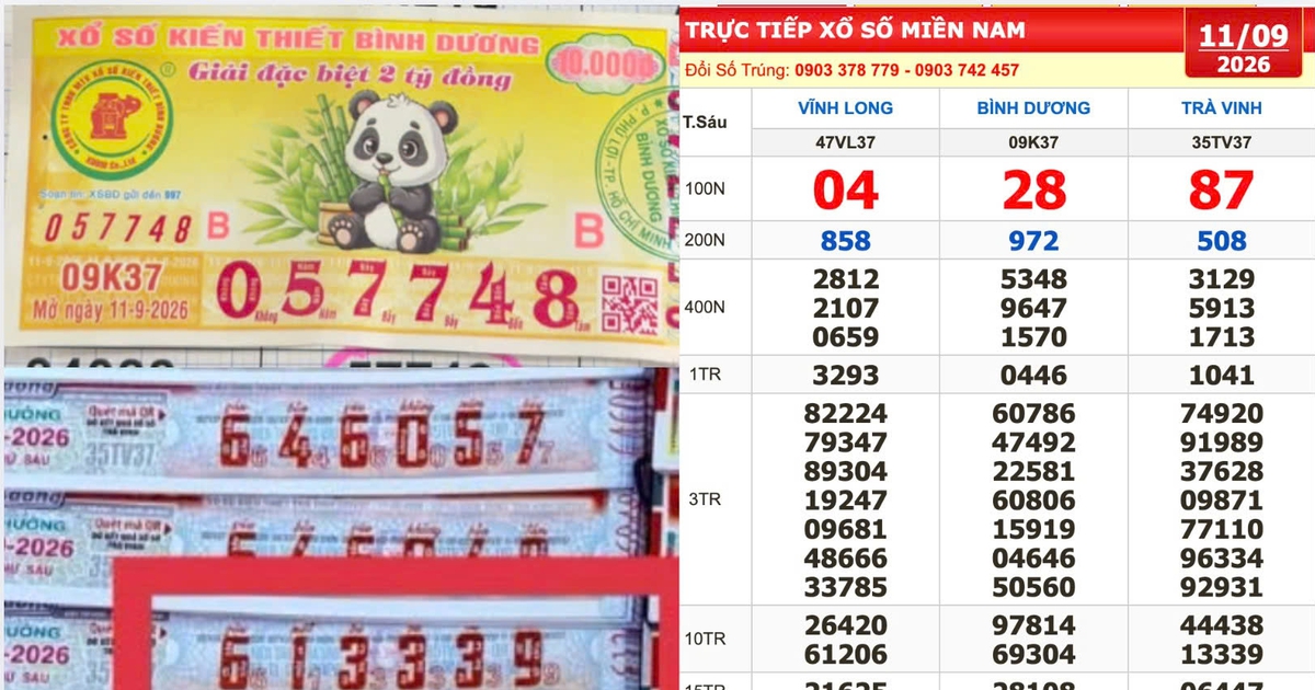 Xổ số miền Nam ng&agrave;y 11 th&aacute;ng 9: Tin vui cho kh&aacute;ch tr&uacute;ng đ&agrave;i Tr&agrave; Vinh