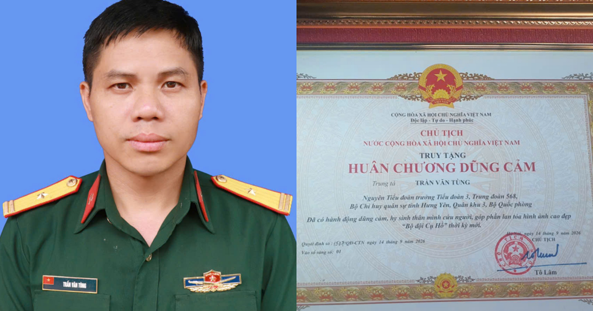 Truy tặng Huân chương dũng cảm cho trung tá Trần Văn Tùng