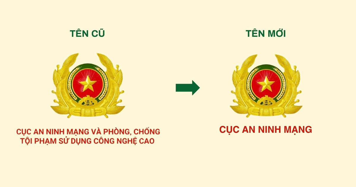 Đổi tên Cục An ninh mạng và phòng, chống tội phạm sử dụng công nghệ cao