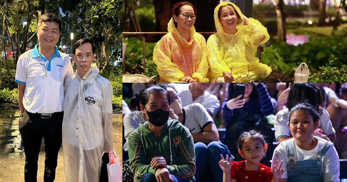 Người đ&agrave;n &ocirc;ng khuyết tật đội mưa đến c&ocirc;ng vi&ecirc;n số 1 L&yacute; Th&aacute;i Tổ: 'T&ocirc;i phải xem cho được'