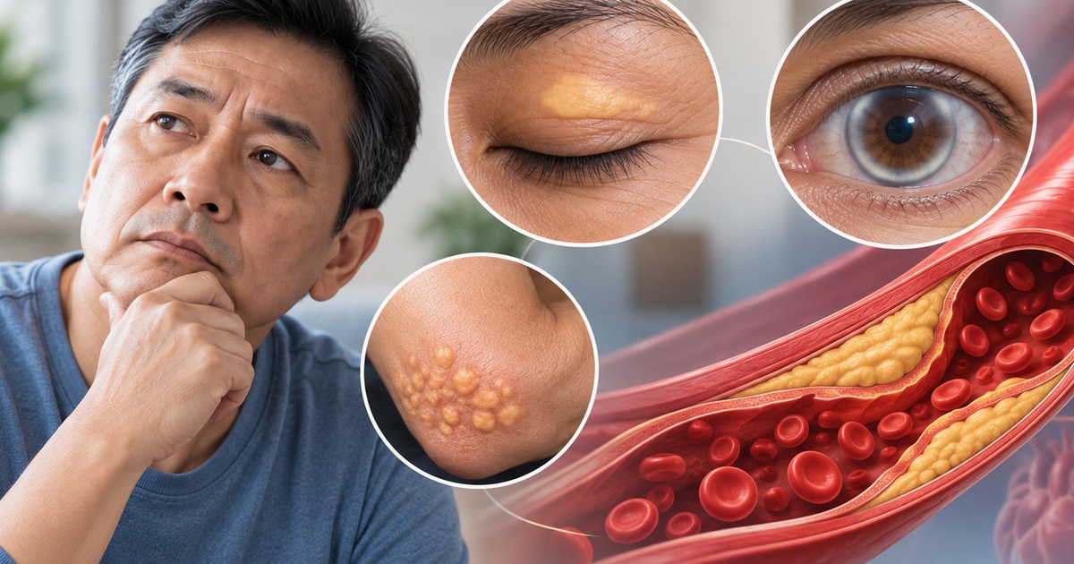 5 dấu hiệu trên da, mắt có thể liên quan cholesterol cao