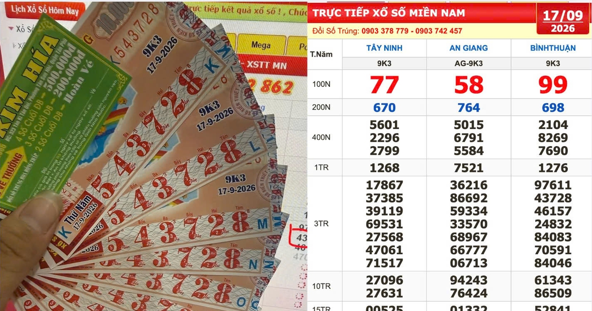 Xổ số miền Nam ng&agrave;y 17 th&aacute;ng 9: Mua v&eacute; s&aacute;t giờ mở thưởng, tr&uacute;ng số đ&agrave;i B&igrave;nh Thuận