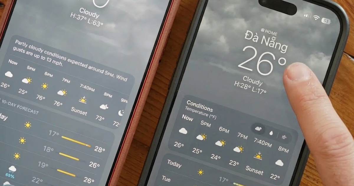 Người dùng iPhone dễ theo dõi mưa gió hơn sau khi lên iOS 27