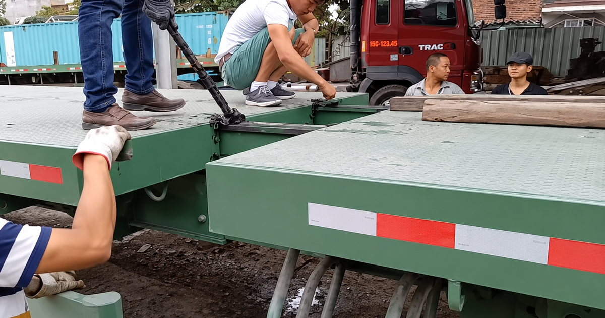 Siết vi phạm sử dụng xe đầu kéo chở hàng không đúng công năng