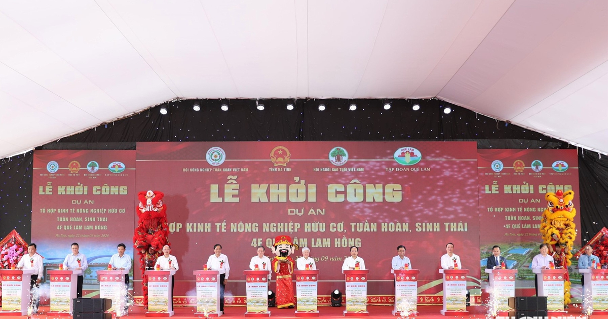 Khởi công tổ hợp kinh tế nông nghiệp tuần hoàn 4F hơn 1.200 tỉ tại Hà Tĩnh