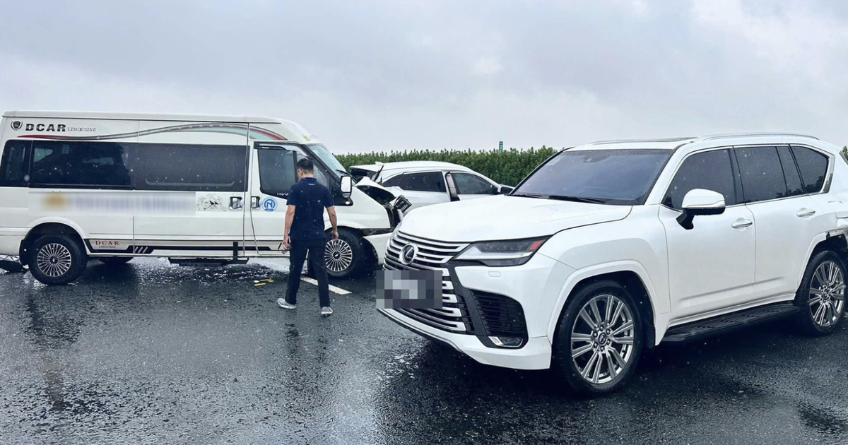 Tạm giữ tài xế xe Lexus dừng đột ngột trên cao tốc gây tai nạn liên hoàn