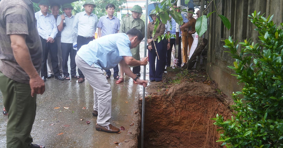 Hai điểm sụt lún đất nguy hiểm, liên tiếp xuất hiện ở Quảng Trị