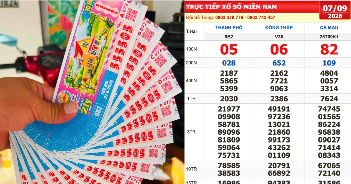 Xổ số miền Nam ng&agrave;y 7 th&aacute;ng 9: Gặp may khi mua v&eacute; d&atilde;y 555505 đ&agrave;i TP.HCM