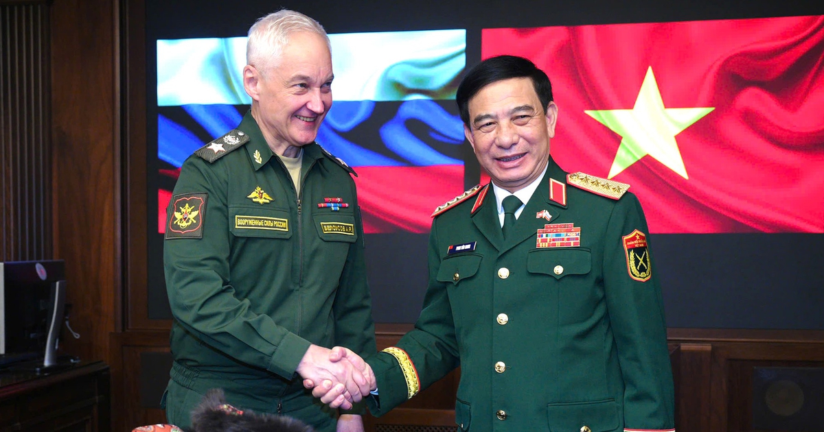 Đại tướng Phan Văn Giang hội kiến Bộ trưởng Quốc phòng Nga