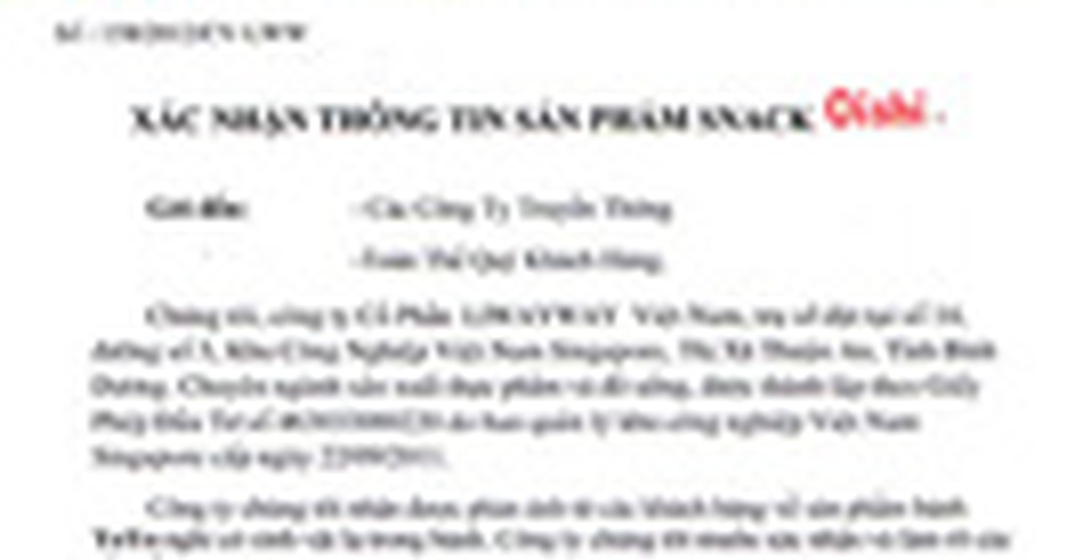 Bim bim nghi có sinh vật lạ không phải là sản phẩm Oishi của Liwayway