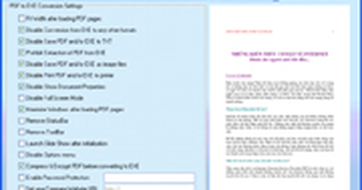Đóng gói các tập tin PDF thành file tự chạy với Pdf2exe