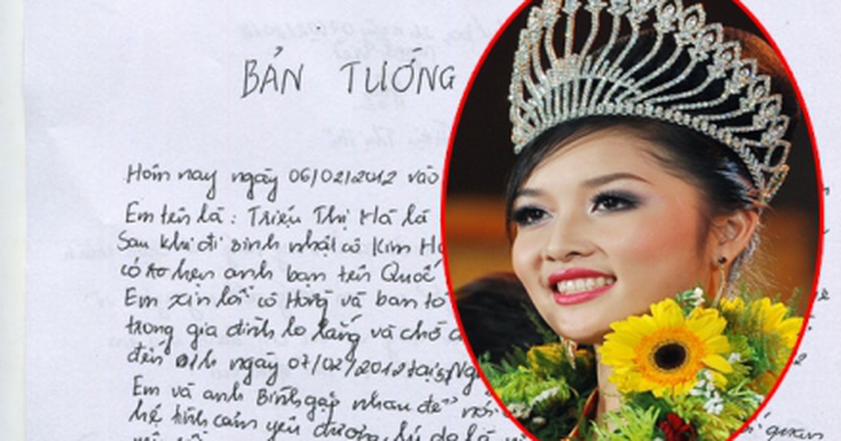 Vụ hoa hậu trả vương miện: lộ bản tường trình Triệu Thị Hà 'đi khách sạn' với bạn trai