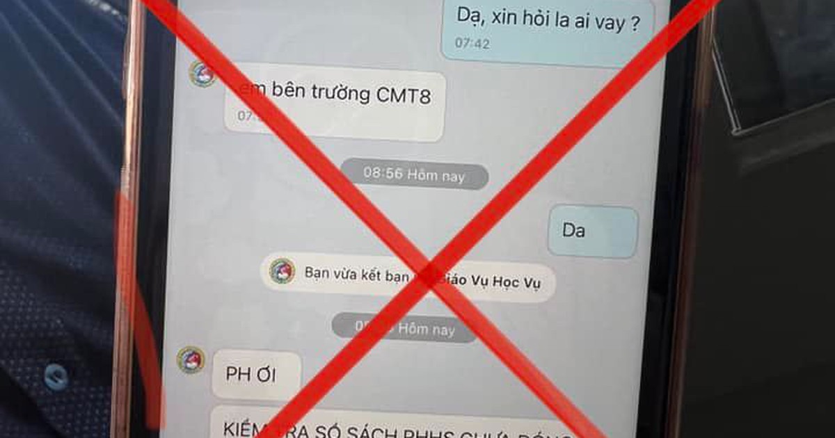 Cảnh báo tin nhắn lừa đảo phụ huynh học sinh đóng tiền