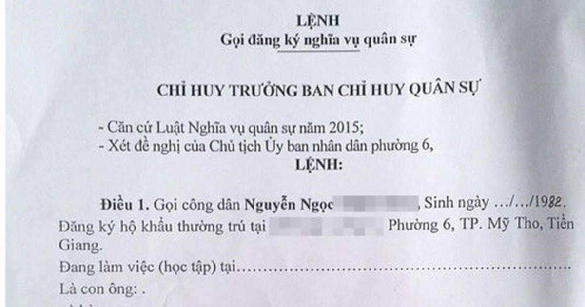 Người phụ nữ bệnh nặng bị gọi đăng ký nghĩa vụ quân sự qua đời