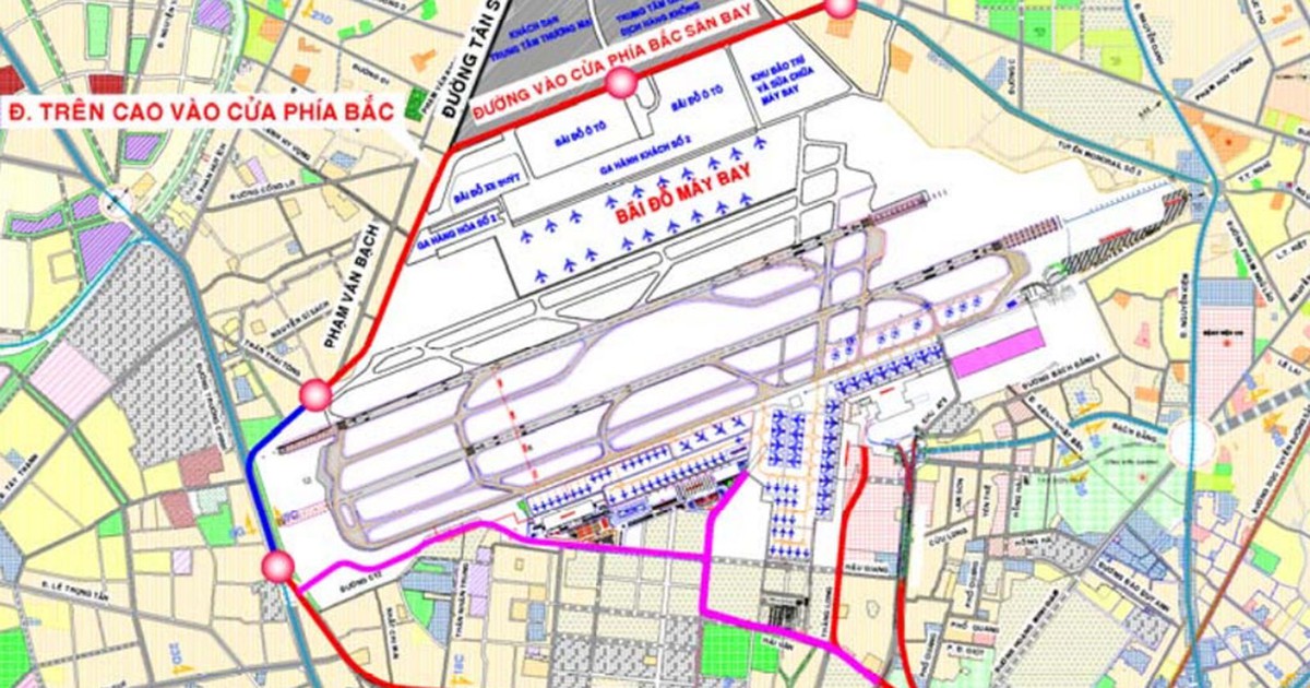Nối đường trên cao vào cửa phía bắc Tân Sơn Nhất