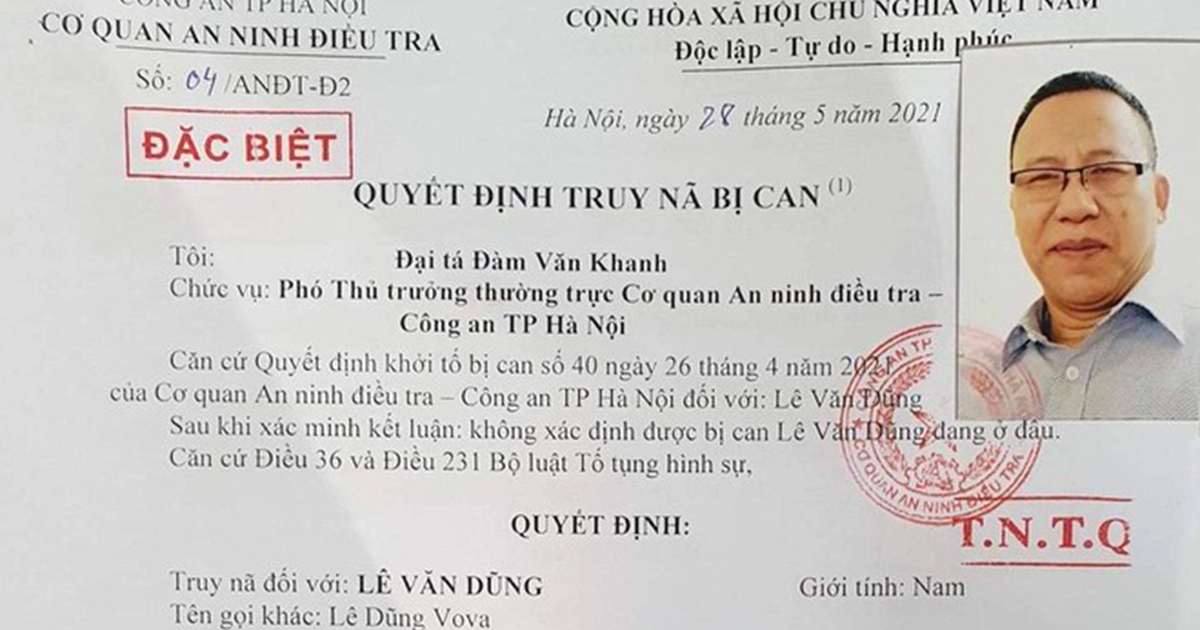 Khởi tố người giúp Lê Dũng Vova lẩn trốn trong lúc truy nã