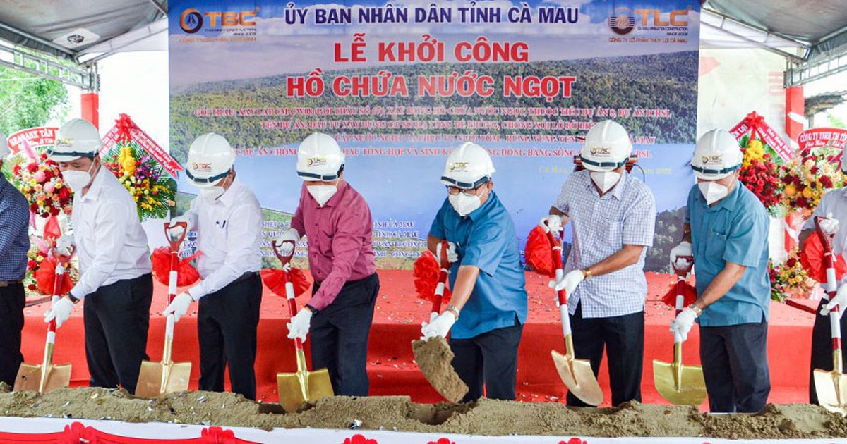 Cà Mau cho kéo dài thời gian hoàn thành hồ nước ngọt 184 tỉ đồng