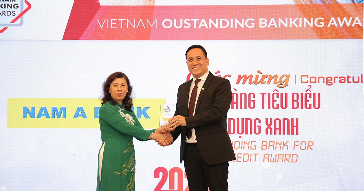 Nam A Bank nhận giải thưởng ‘Ngân hàng tiêu biểu về Tín dụng xanh’ năm 2020