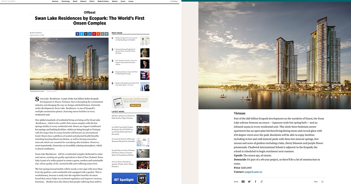 Báo Quốc Tế: Việt Nam có tổ hợp khoáng nóng đầu tiên trên thế giới