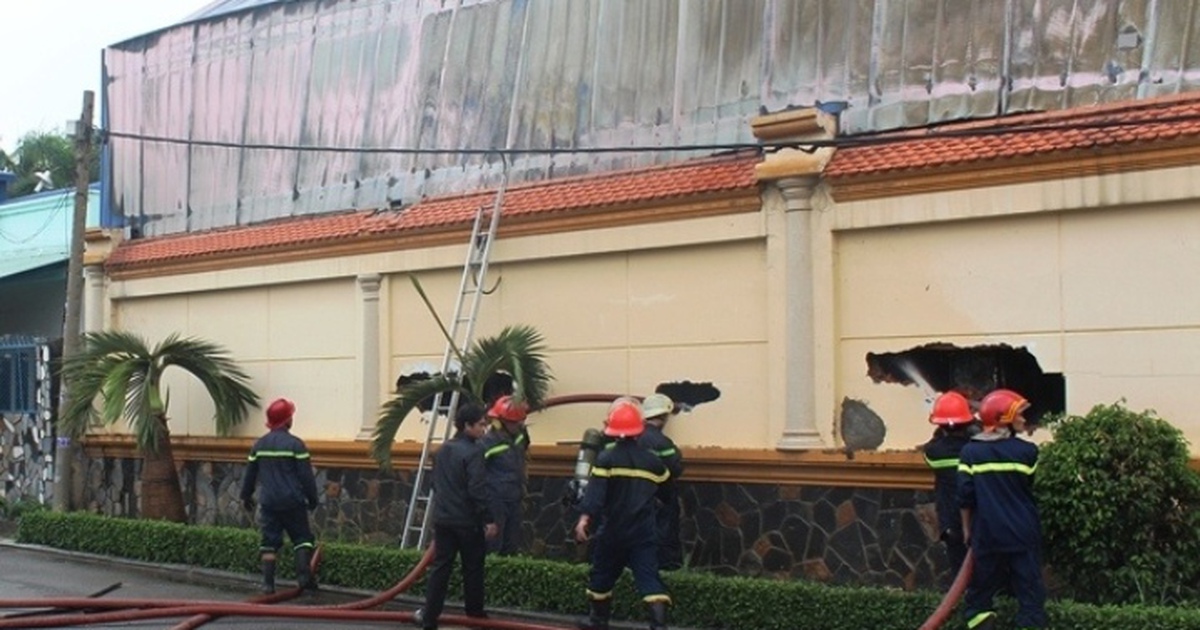 Cháy lớn ở công ty sản xuất thực phẩm chay