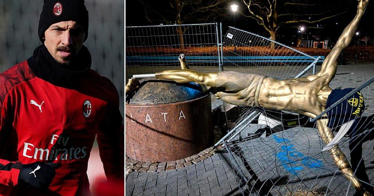 Ibrahimovic mắng những người phá sập tượng của mình chỉ “trình mẫu giáo”
