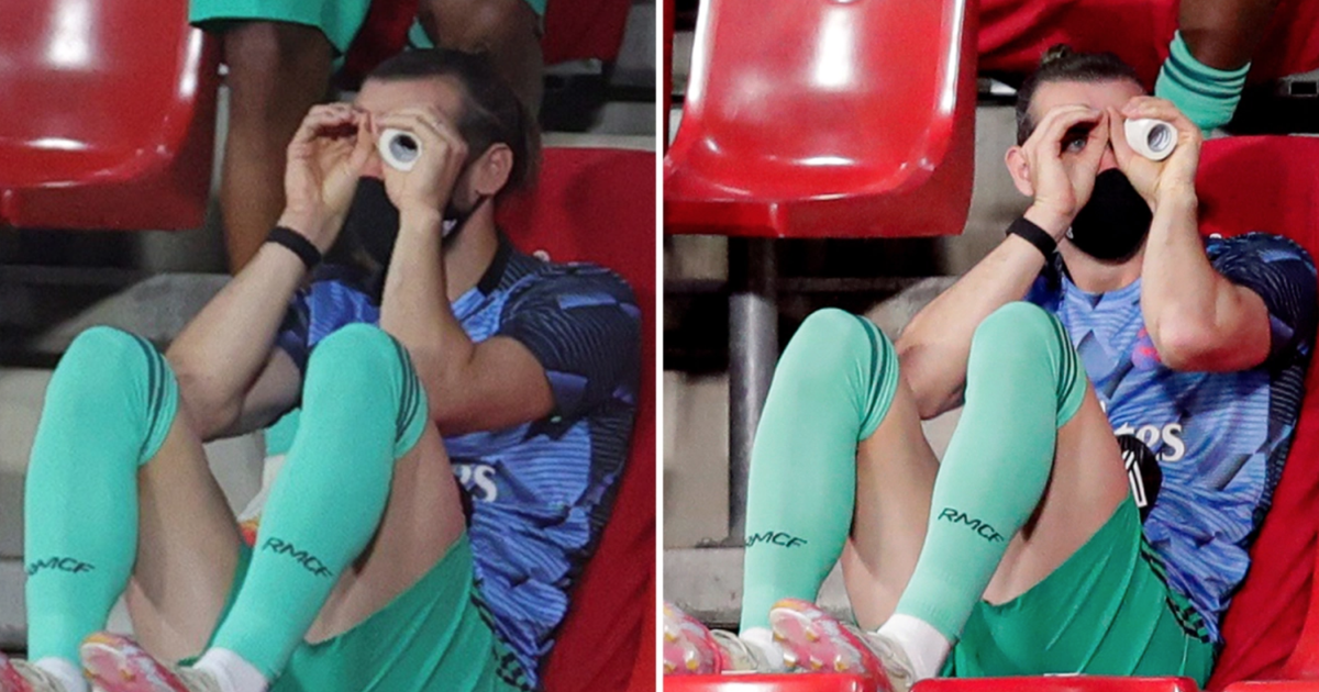 Gareth Bale hết ngủ gật tới ‘soi ống nhòm’ tìm HLV Zidane