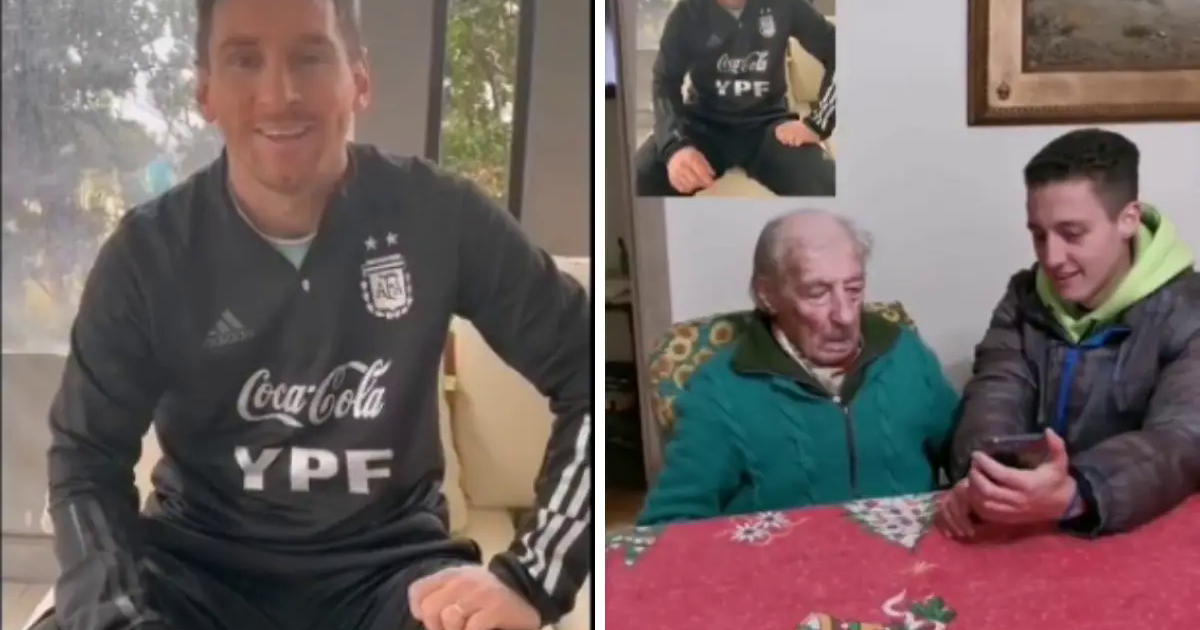 Messi tri ân CĐV 100 tuổi lưu lại từng bàn thắng của mình trong sổ tay