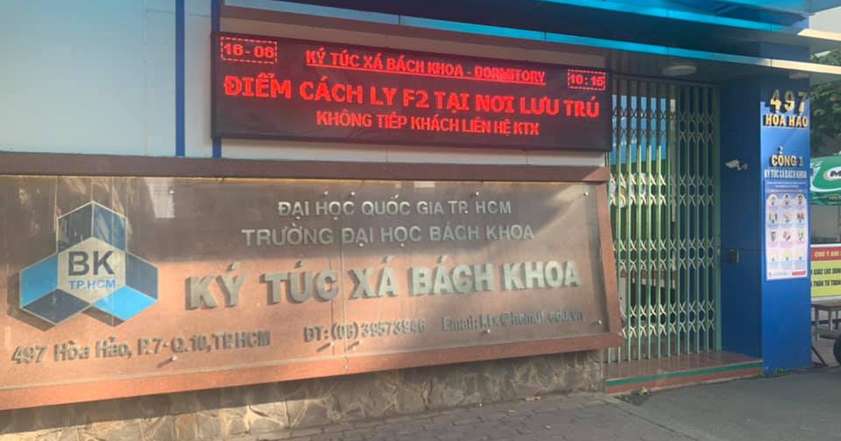 14 sinh viên dương tính Covid-19 và 28 F1 tại KTX Trường ĐH Bách khoa TP.HCM