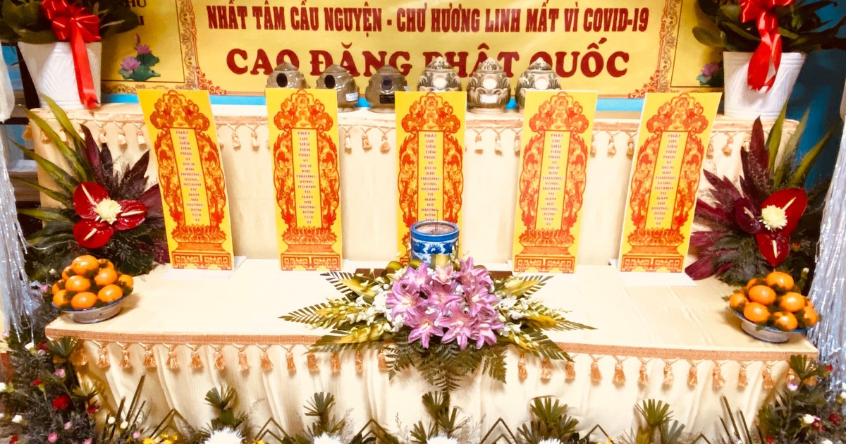 Chùa Pháp Hoa làm lễ cầu siêu cho đồng bào mất vì Covid-19