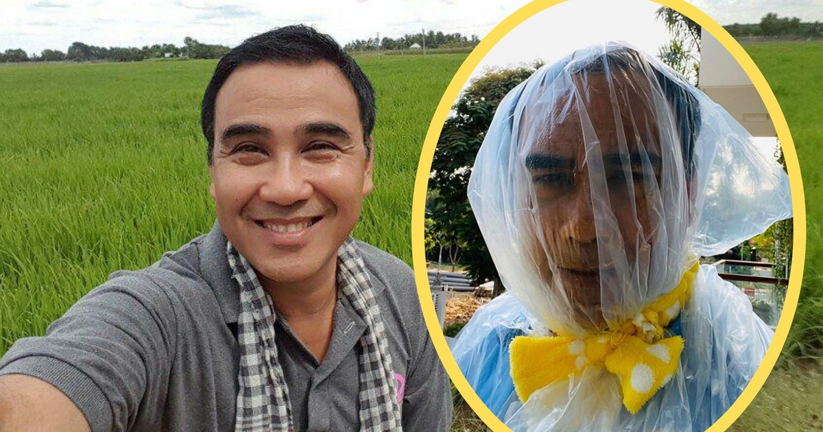 Sợ dịch Covid-19, Quyền Linh dùng túi ni lông trùm kín mặt đi tập thể dục