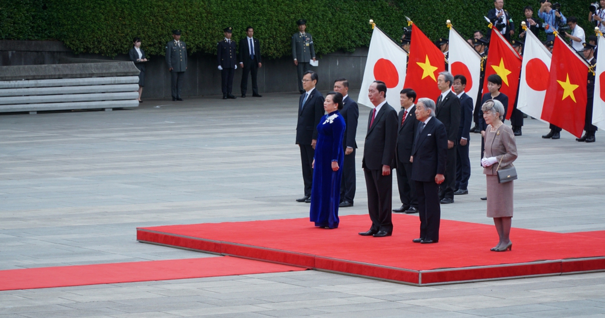 Lễ đón chính thức Chủ tịch nước Trần Đại Quang tại Hoàng cung Nhật Bản