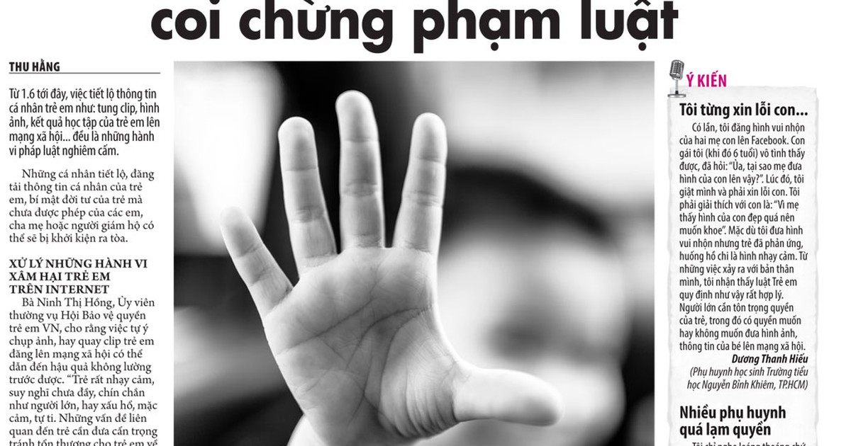 Xâm phạm quyền riêng tư của trẻ ngày càng nhiều