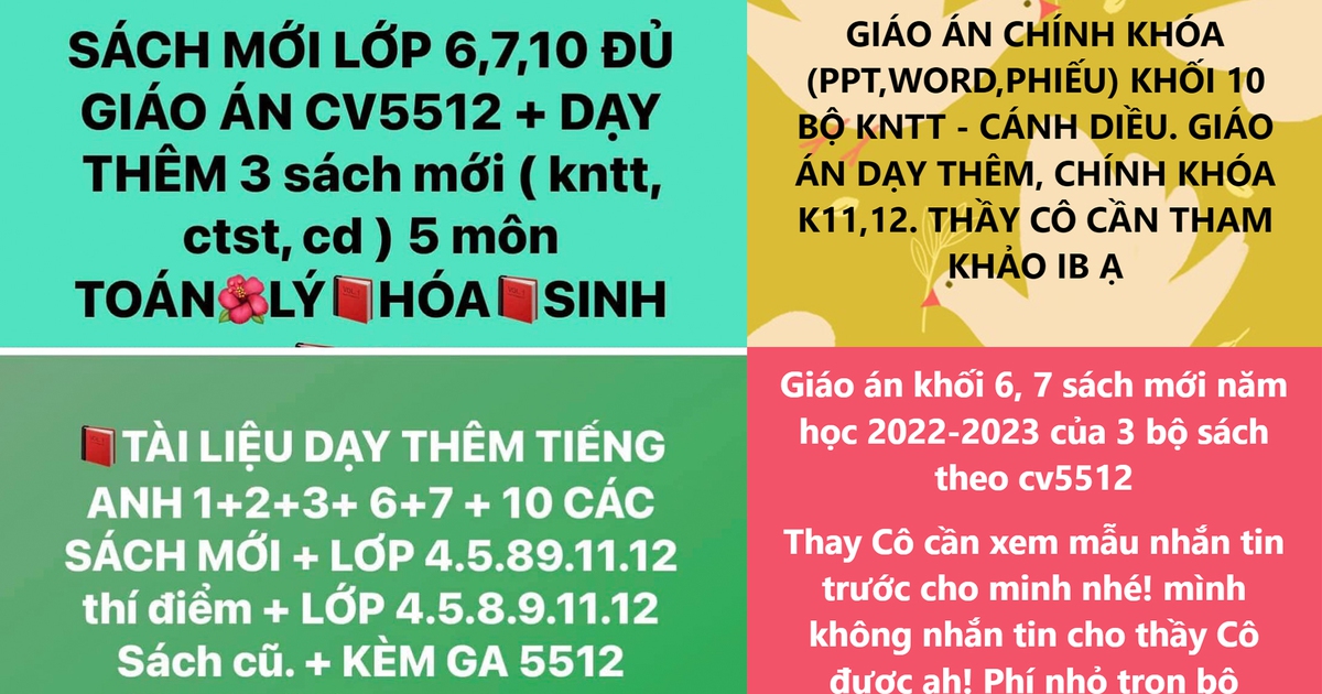Giáo án miễn phí bị 'hô biến' bán tiền triệu