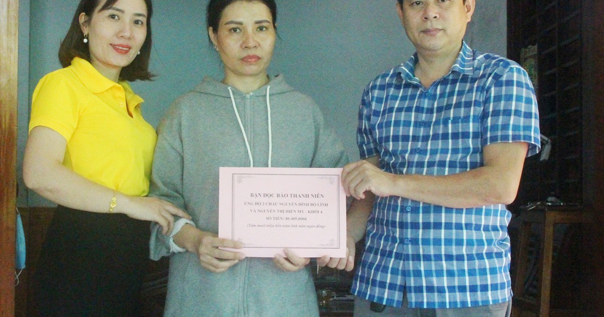 Trao hơn 80 triệu đồng giúp hai cháu bé bị tai nạn