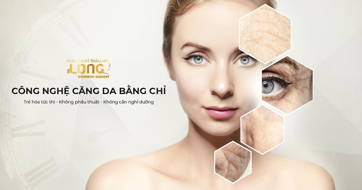 Căng da mặt bằng chỉ là phẳng nếp nhăn da căng săn chắc