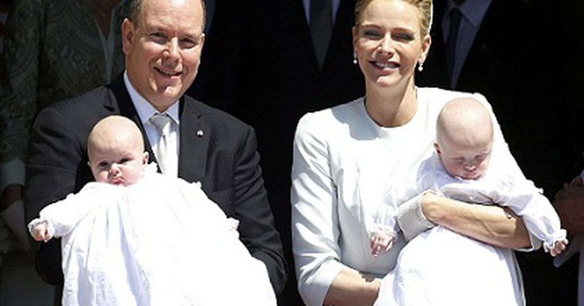 Hình ảnh ấn tượng cặp song sinh Hoàng gia Monaco