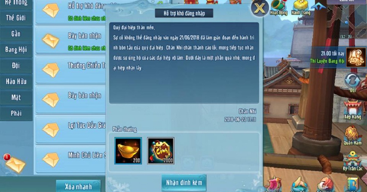 VLTK Mobile tặng quà cho game thủ sau sự cố khó đăng nhập