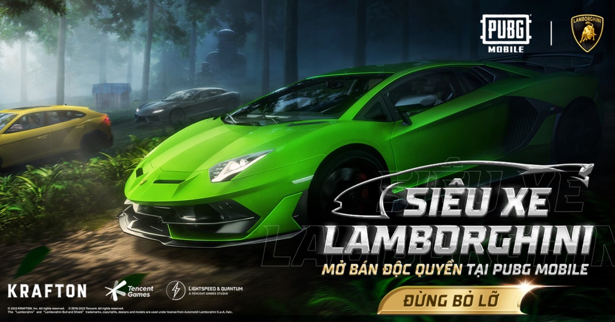 PUBG Mobile hợp tác với Lamborghini, đưa siêu xe vào chiến trường sinh tồn