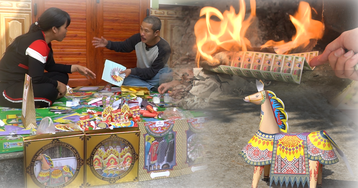 Vàng mã siêu tí hon ‘gửi’ tổ tiên đón tết ở Hà Nội