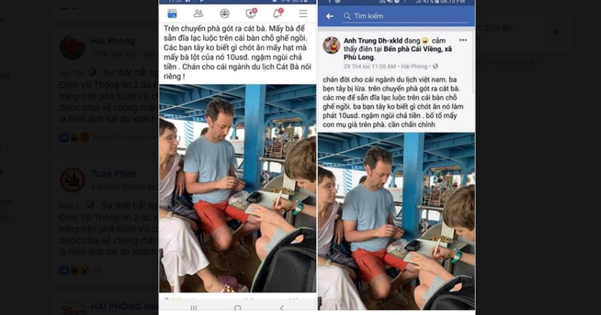 Tìm người tung tin khách nước ngoài mua đĩa lạc luộc 10 USD trên phà Cát Bà