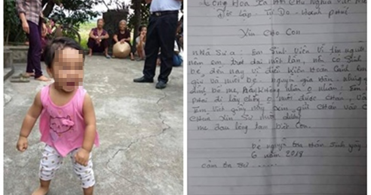 Bé gái một tuổi bị mẹ bỏ lại chùa để 'đi lấy chồng’