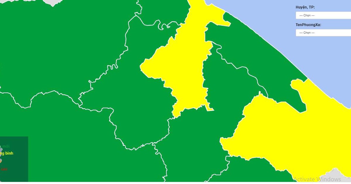 Thừa Thiên - Huế công bố bản đồ cấp độ vùng dịch