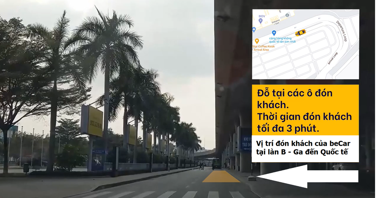 Chuyển chỗ đón khách cho 1 hãng xe công nghệ tại sân bay Tân Sơn Nhất